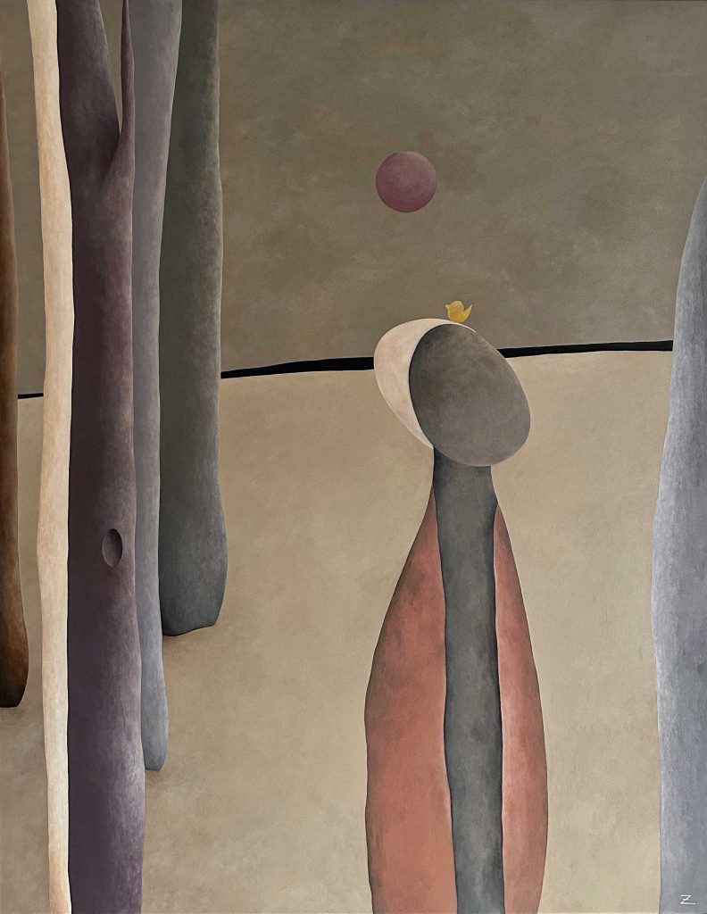 CAMPESINA CON PÁJARO